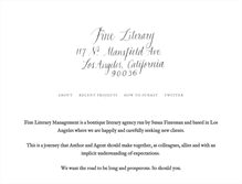 Tablet Screenshot of fineliterary.com